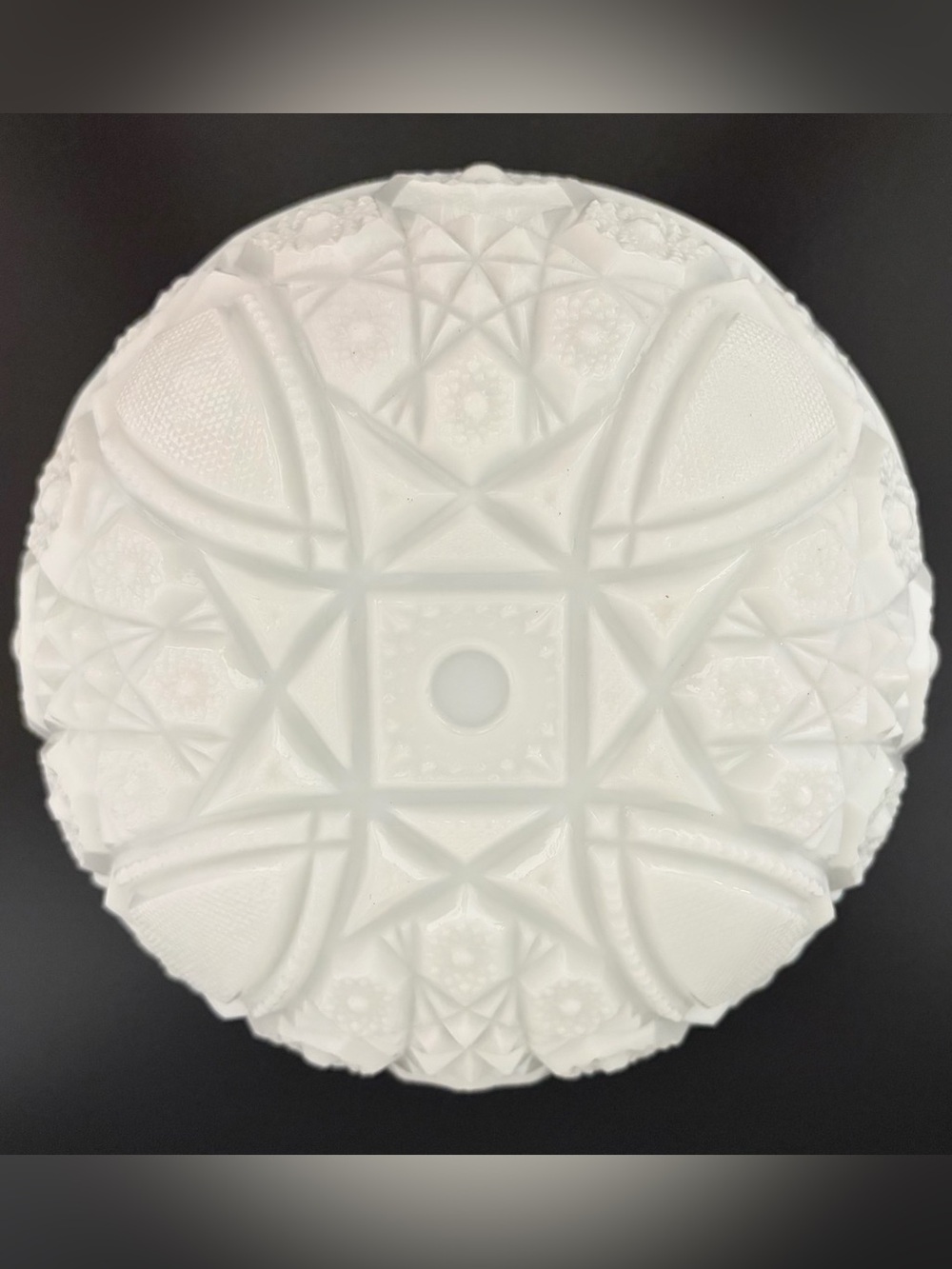 White Scalloped Milk Glass Bowl - Picture 3 of 5